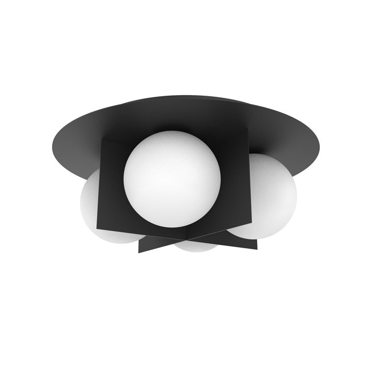 Sahara Four Light Flush Mount in Black - available from The Lighting Shoppe, trusted by Canadian homeowners