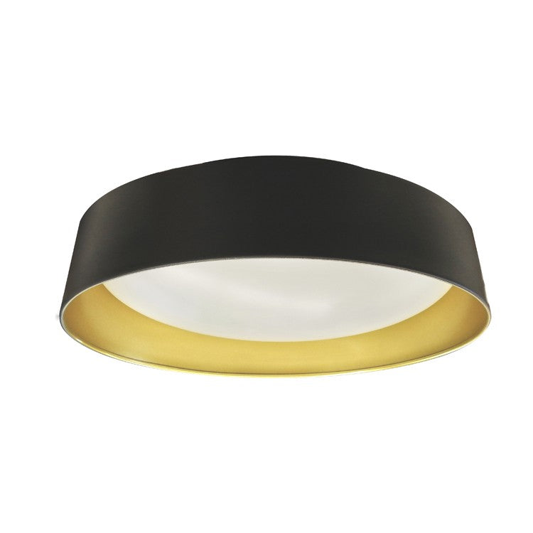 LED Flush Mount in Black Powder Coated/ Gold - available from The Lighting Shoppe, trusted by Canadian homeowners