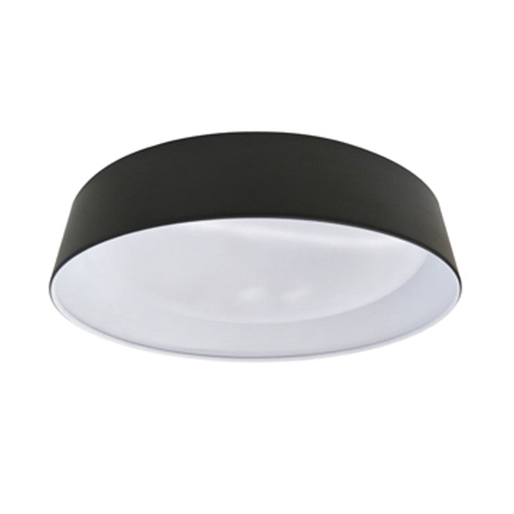 LED Flush Mount in Black Powder Coated/ White - available from The Lighting Shoppe, trusted by Canadian homeowners