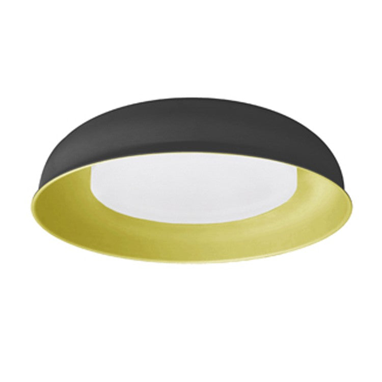 LED Flush Mount in Black Powder Coated/ Gold - available from The Lighting Shoppe, trusted by Canadian homeowners