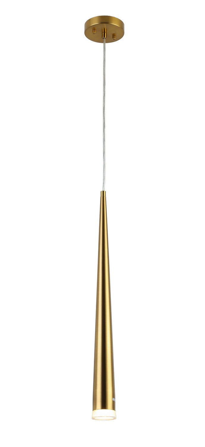 Vega One Light Pendant in Aged Brass - available from The Lighting Shoppe, trusted by Canadian homeowners