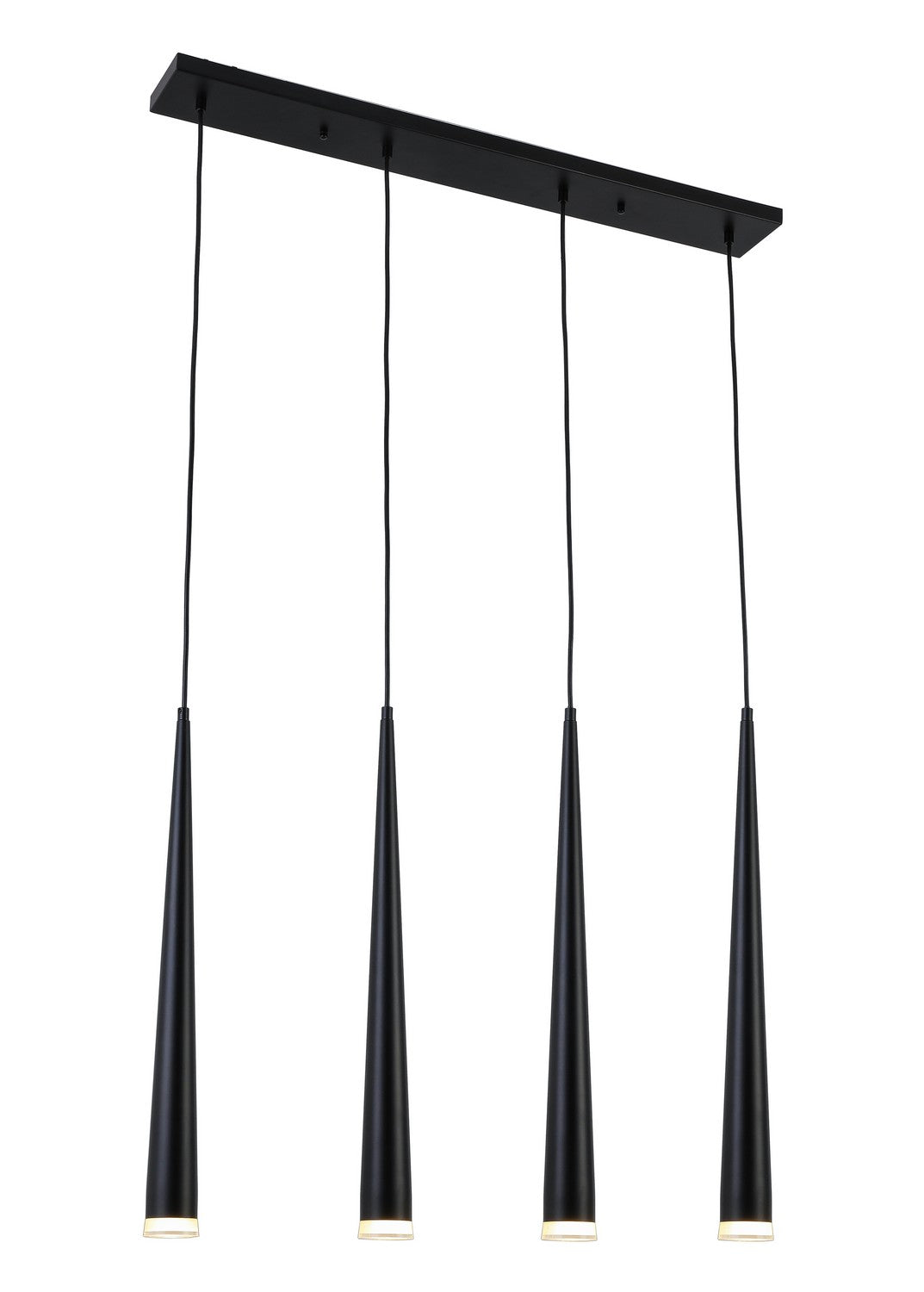 Vega Four Light Chandelier in Black - available from The Lighting Shoppe, trusted by Canadian homeowners