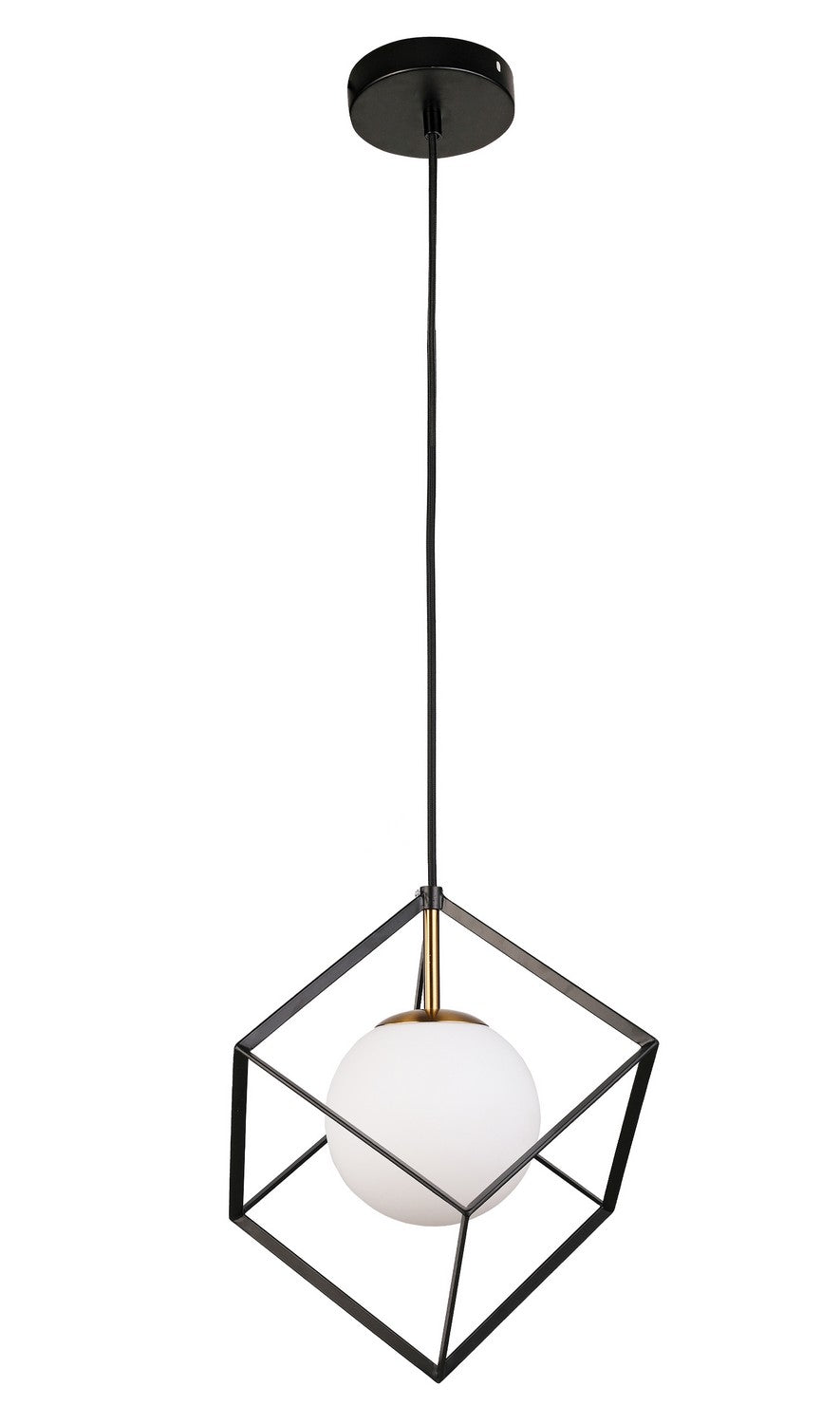 Cubo One Light Pendant in Aged Brass - available from The Lighting Shoppe, trusted by Canadian homeowners