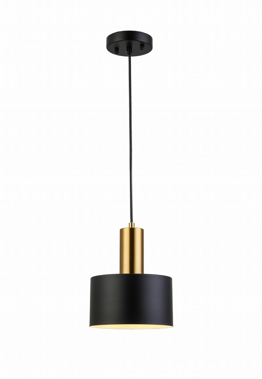 One Light Pendant in Aged Brass/Black - available from The Lighting Shoppe, trusted by Canadian homeowners