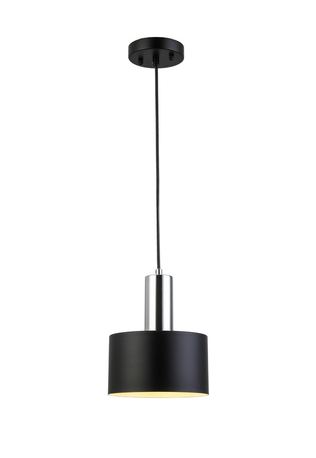 One Light Pendant in Chrome/Black - available from The Lighting Shoppe, trusted by Canadian homeowners