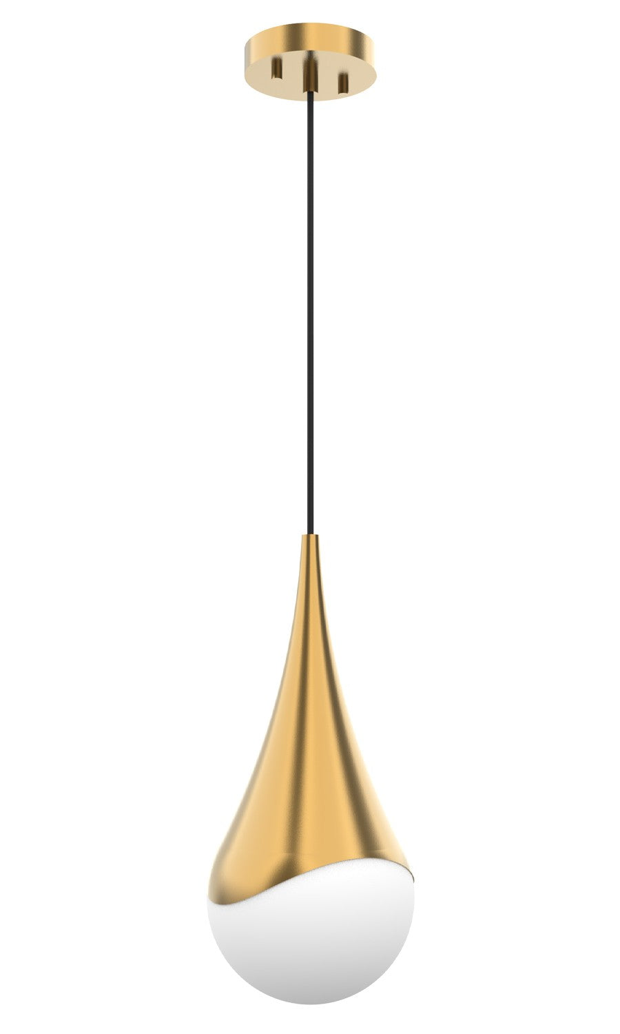 Drop One Light Pendant in Aged Brass - available from The Lighting Shoppe, trusted by Canadian homeowners