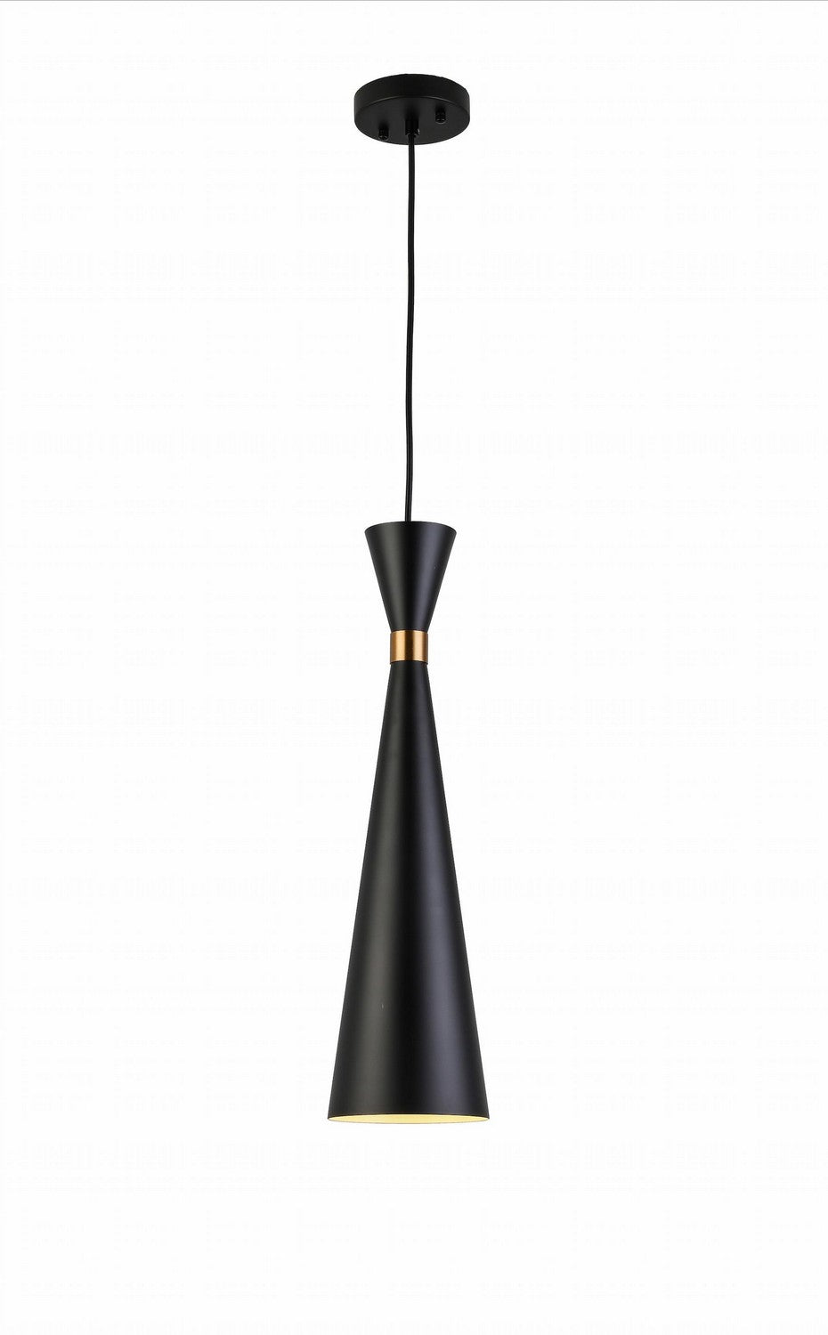 One Light Pendant in Blak With Aged Brass - available from The Lighting Shoppe, trusted by Canadian homeowners