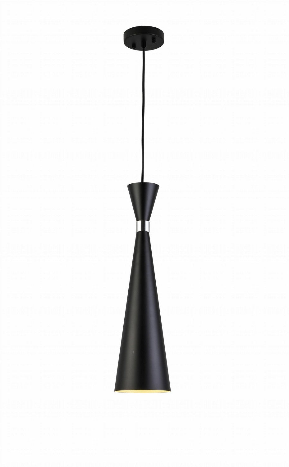 One Light Pendant in Black With Chrome - available from The Lighting Shoppe, trusted by Canadian homeowners