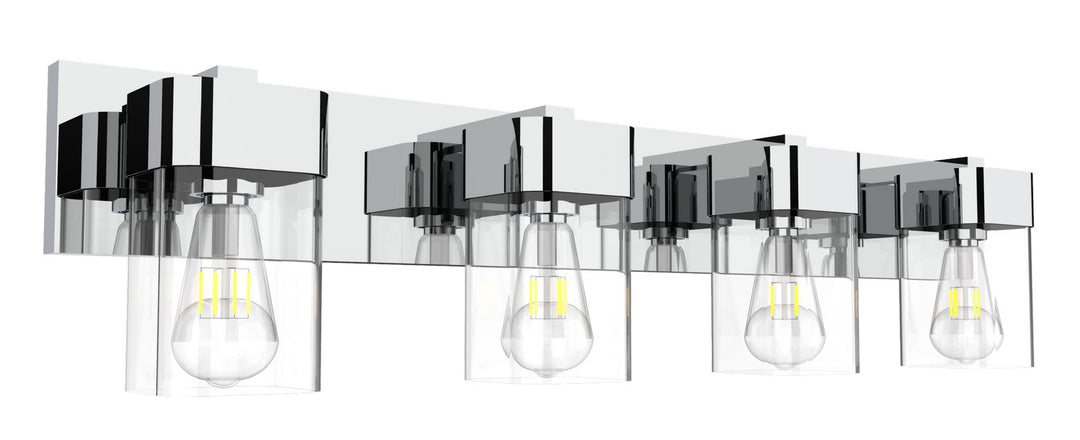Nora Four Light Vanity in Chrome - available from The Lighting Shoppe, trusted by Canadian homeowners