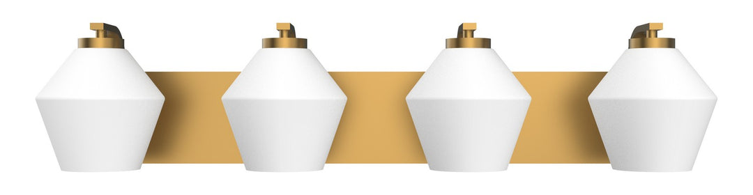 Four Light Vanity in Aged Brass - available from The Lighting Shoppe, trusted by Canadian homeowners