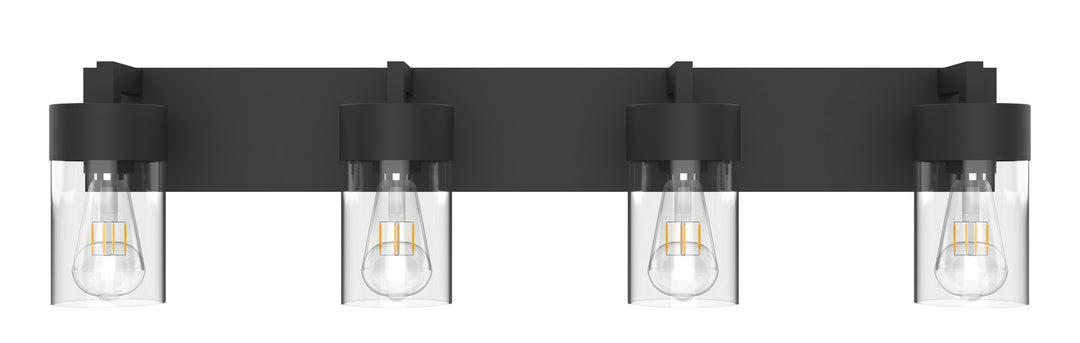 Aurora Four Light Vanity in Black - available from The Lighting Shoppe, trusted by Canadian homeowners