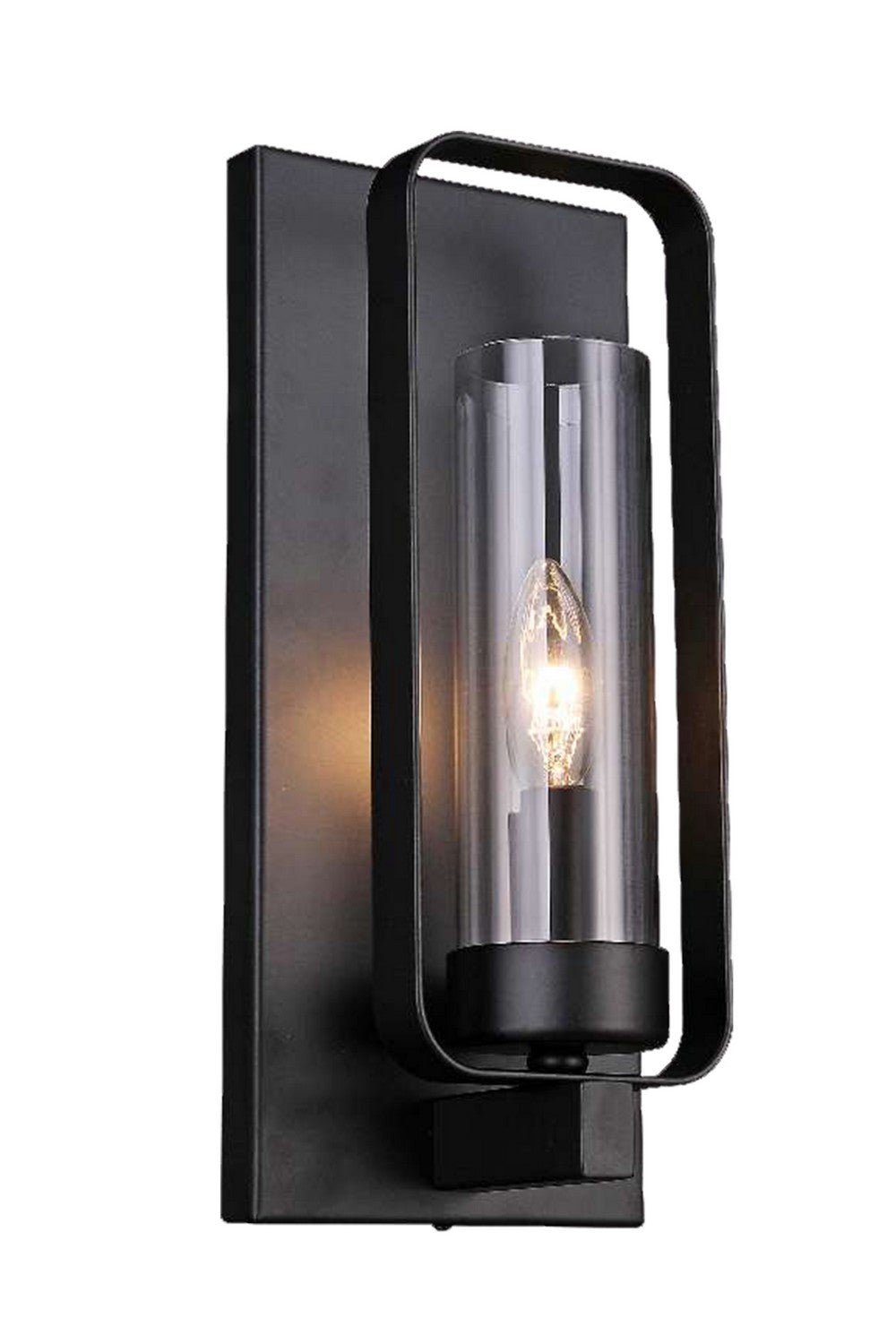 One Light Wall Sconce in Black - available from The Lighting Shoppe, trusted by Canadian homeowners