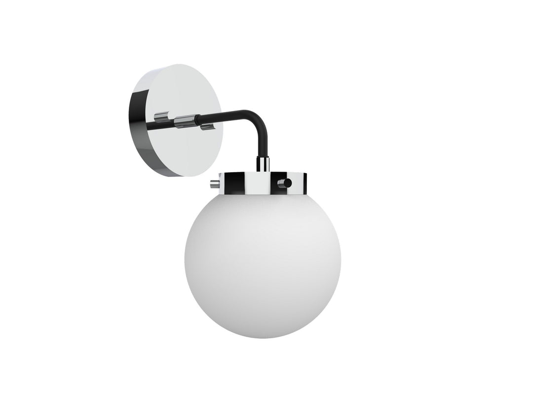 Bianca One Light Wall Sconce in Chrome/Blaxk - available from The Lighting Shoppe, trusted by Canadian homeowners