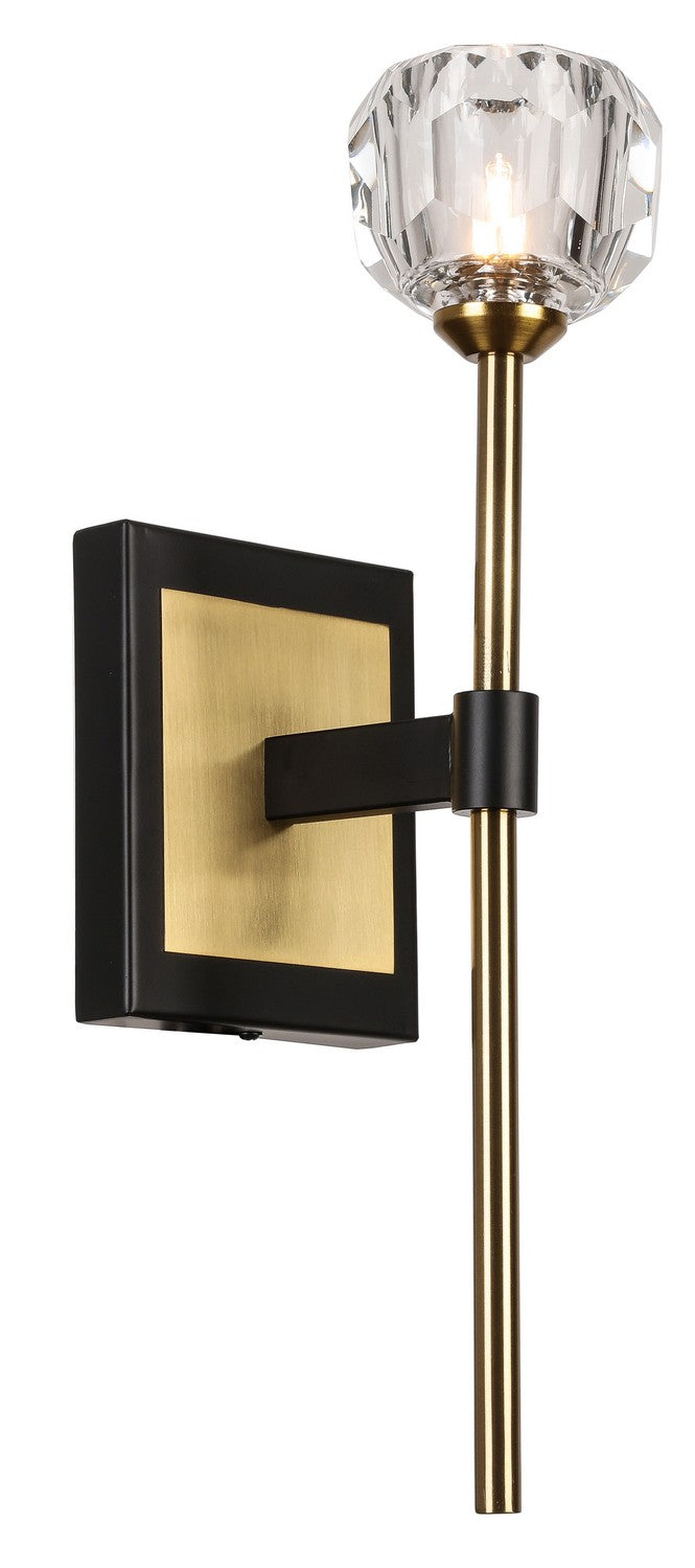 One Light Wall Sconce in Aged Brass/Black - available from The Lighting Shoppe, trusted by Canadian homeowners