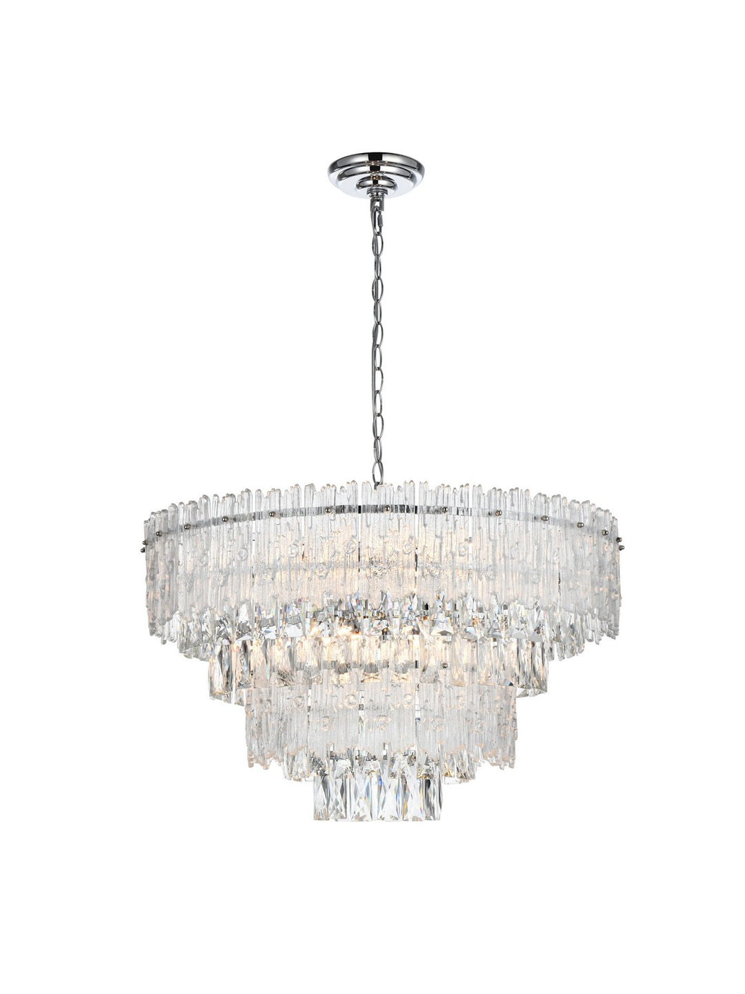 Elegant Lighting - 1780D25C - Eight Light Chandelier - Emilia - Chrome and Clear