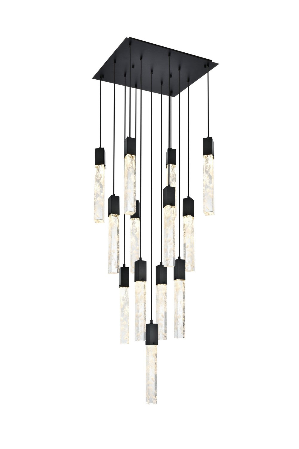 Elegant Lighting - 2088G26BK - 13 Light Pendant - Aurora - Black and Clear