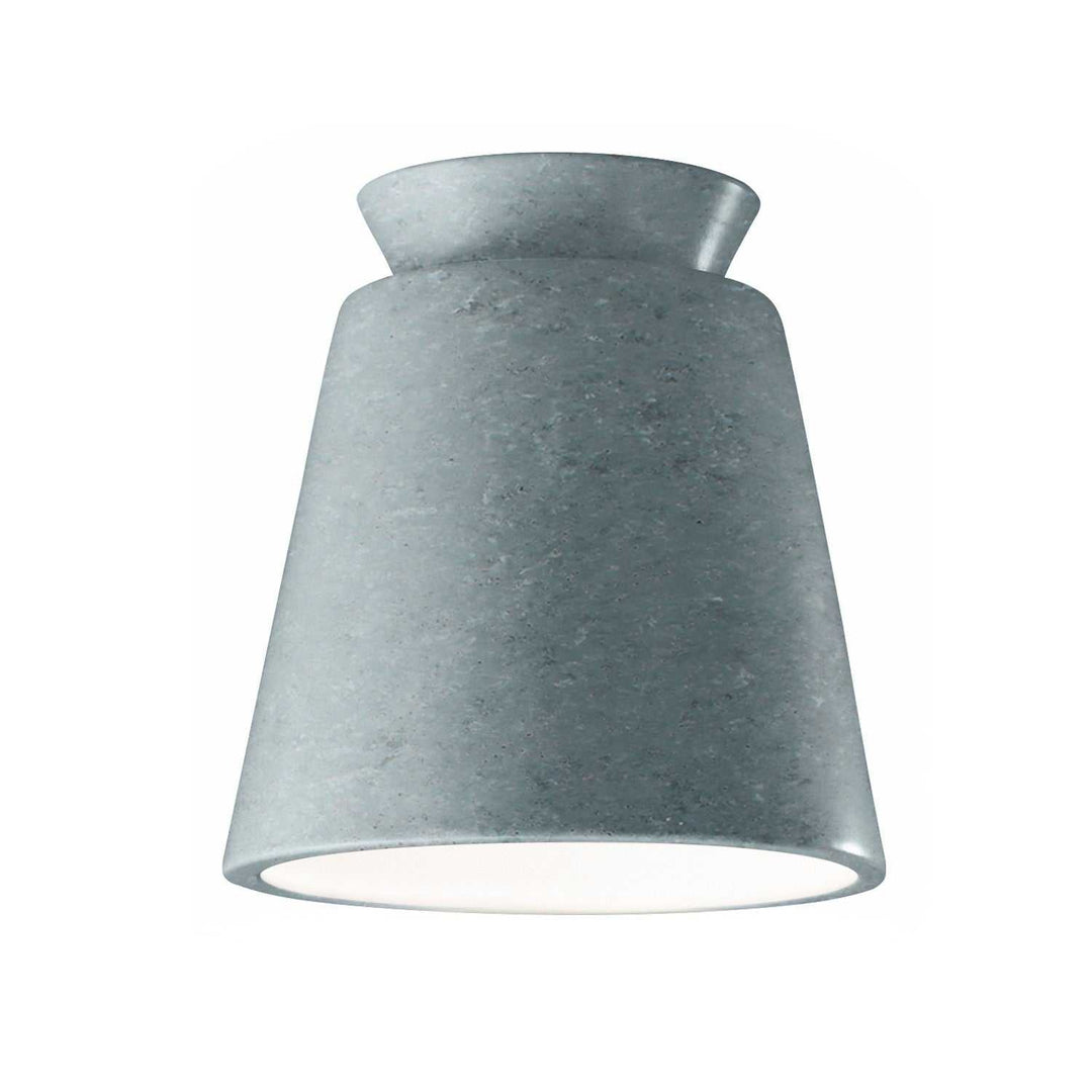 Radiance One Light Outdoor Flush-Mount in Concrete Justice Designs