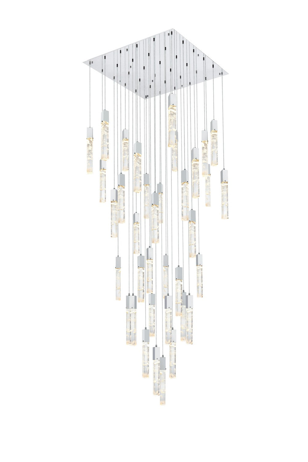 Elegant Lighting - 2088G42C - 36 Light Chandelier - Aurora - Chrome and Clear