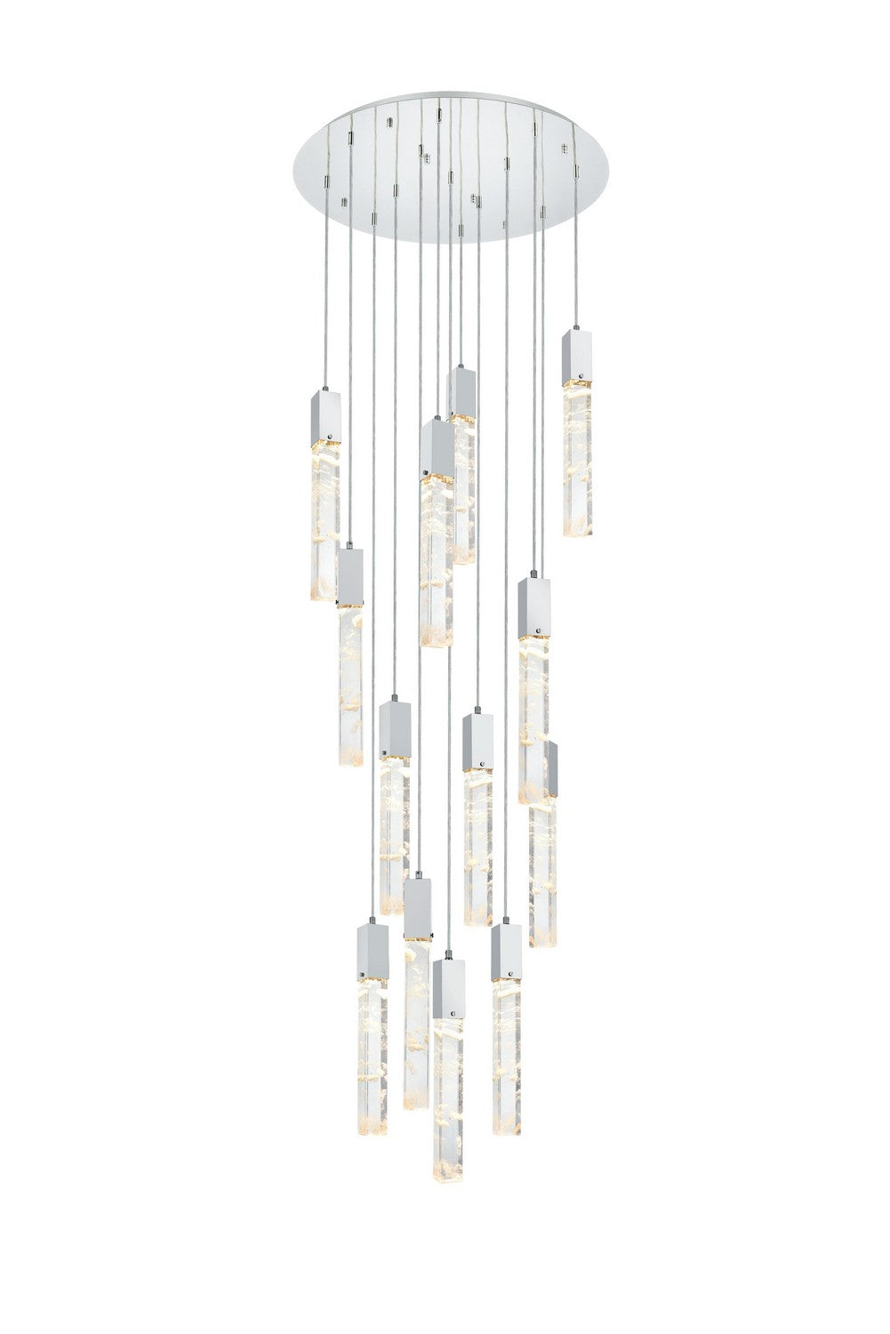 Elegant Lighting - 2089G30C - 13 Light Chandelier - Aurora - Chrome and Clear