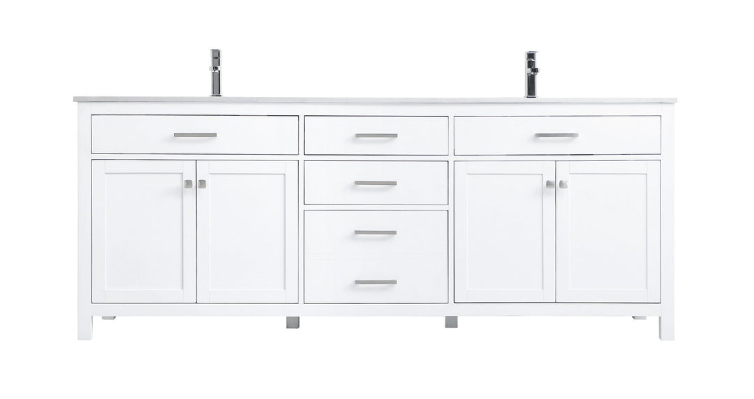 Elegant Lighting - VF23384DWH - Double Bathroom Vanity - Lewis - White