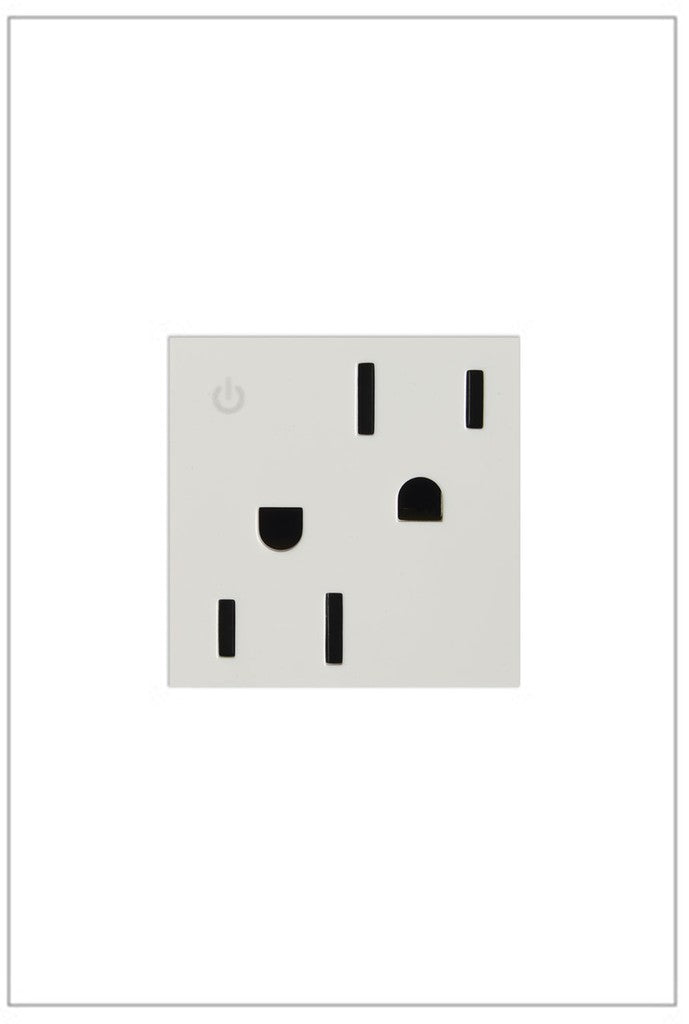 Adorne Dual Controlled Outlet in White - available from The Lighting Shoppe, trusted by Canadian homeowners