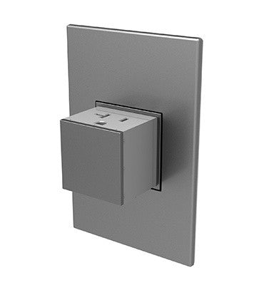 Adorne One-Gang Pop-Out Outlet in Magnesium - available from The Lighting Shoppe, trusted by Canadian homeowners