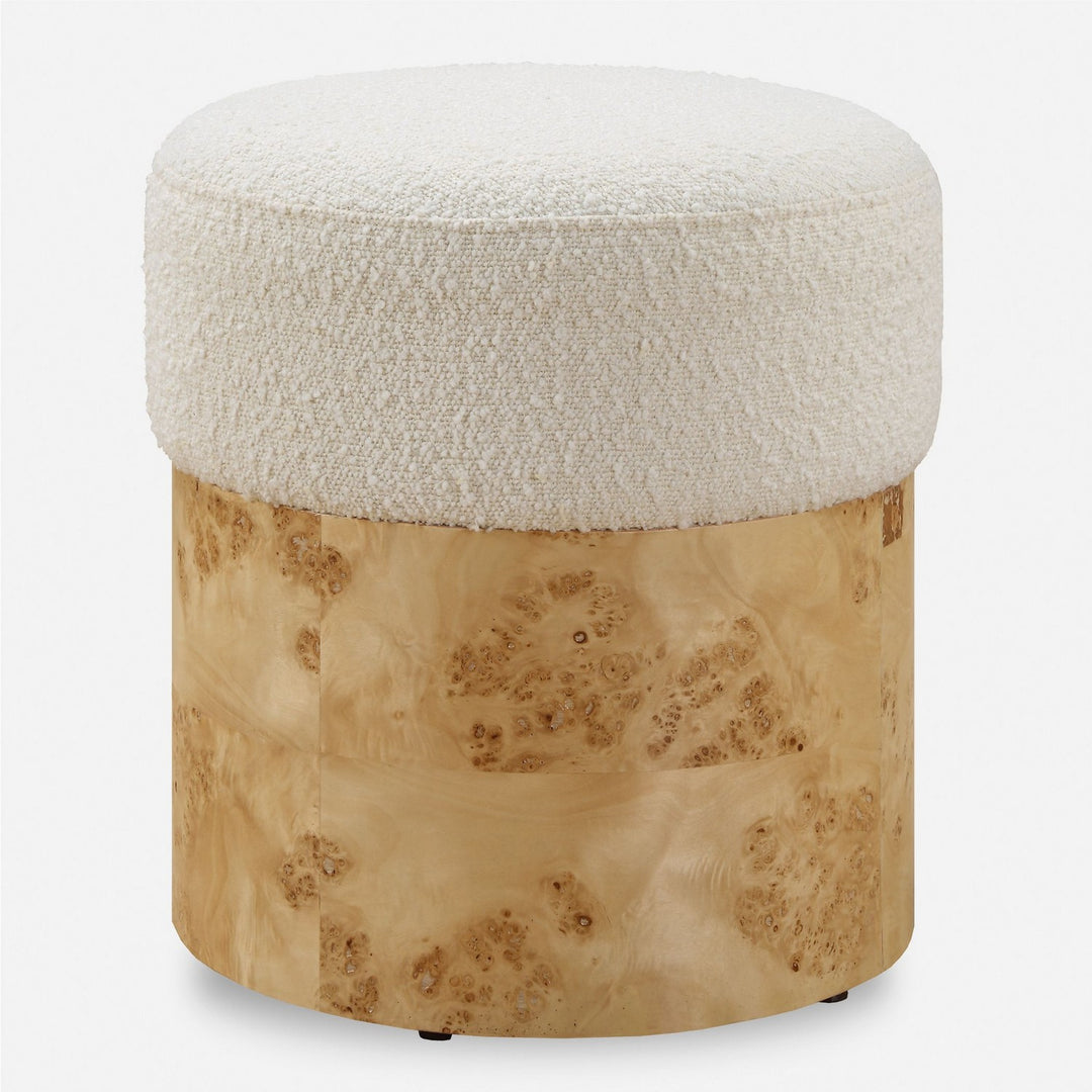 Swirls Ottoman in Textured Ivory - available from The Lighting Shoppe, trusted by Canadian homeowners