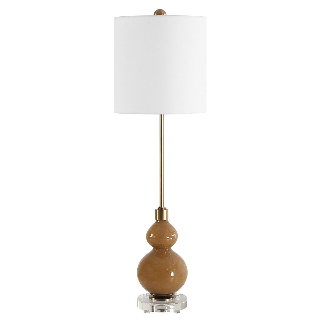 Sienna One Light Buffet Lamp in Brushed Antique Brass - available from The Lighting Shoppe, trusted by Canadian homeowners