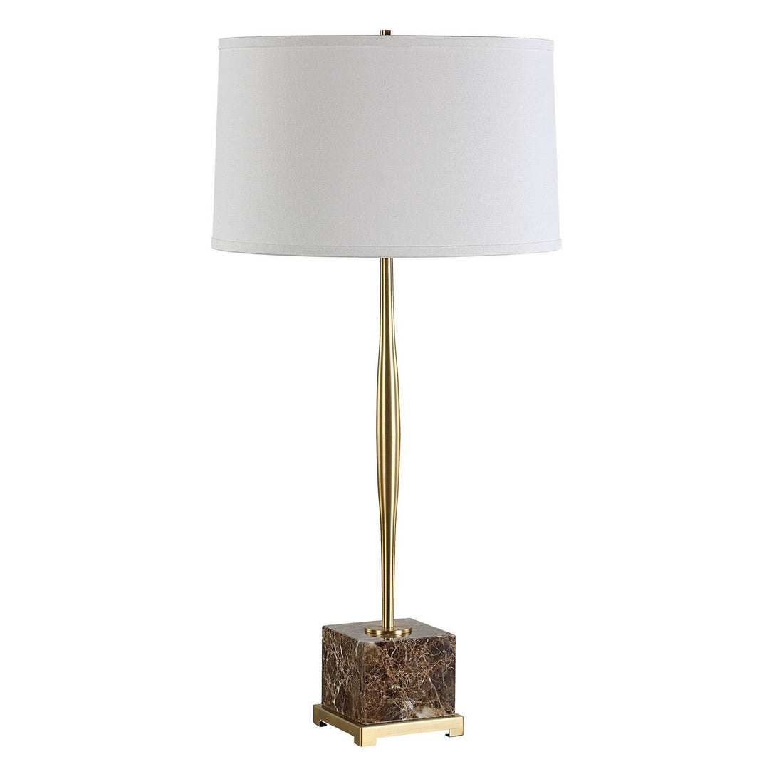Booker One Light Table Lamp in Antique Brass - available from The Lighting Shoppe, trusted by Canadian homeowners