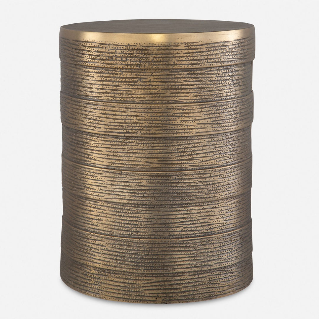 Odin Accent Table in Antique Brass - available from The Lighting Shoppe, trusted by Canadian homeowners