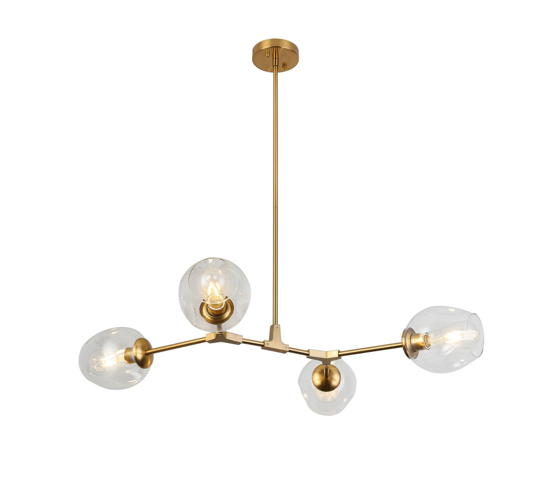 Ellen Four Light Chandelier in Aged Brass - available from The Lighting Shoppe, trusted by Canadian homeowners