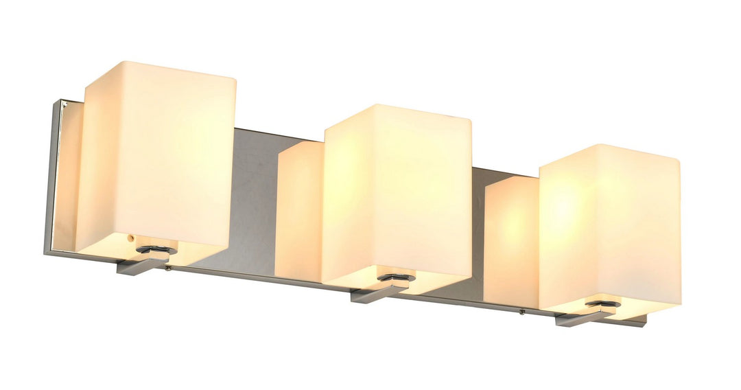 Three Light Vanity in Chrome - available from The Lighting Shoppe, trusted by Canadian homeowners