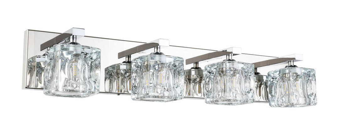 Sofia Four Light Vanity in Chrome - available from The Lighting Shoppe, trusted by Canadian homeowners