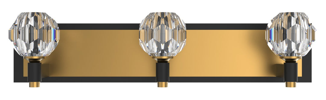 Three Light Vanity in Aged Brass/Black - available from The Lighting Shoppe, trusted by Canadian homeowners