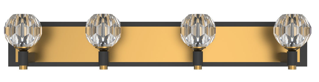 Four Light Vanity in Aged Brass/Black - available from The Lighting Shoppe, trusted by Canadian homeowners