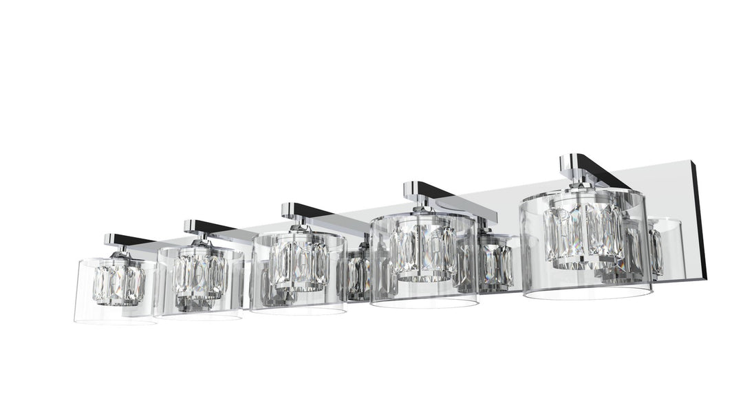Five Light Vanity in Chrome - available from The Lighting Shoppe, trusted by Canadian homeowners