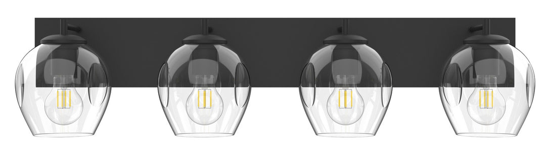 Ellen Four Light Vanity in Black - available from The Lighting Shoppe, trusted by Canadian homeowners