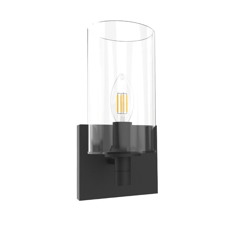 One Light Wall Sconce in Black - available from The Lighting Shoppe, trusted by Canadian homeowners