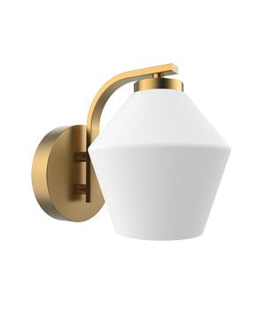 One Light Wall Sconce in Aged Brass - available from The Lighting Shoppe, trusted by Canadian homeowners