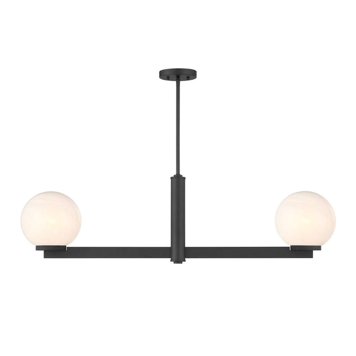 Meridian - M100124MBK - Two Light Linear Chandelier - Matte Black