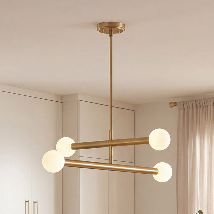 Meridian - M100133NB - LED Chandelier - Natural Brass