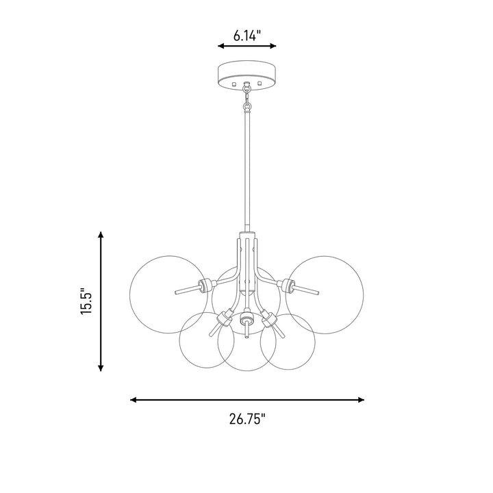 Meridian - M100135ORB - LED Chandelier - Oil Rubbed Bronze
