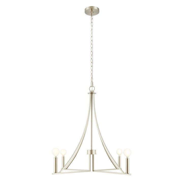 Meridian - M100141BN - Four Light Chandelier - Brushed Nickel