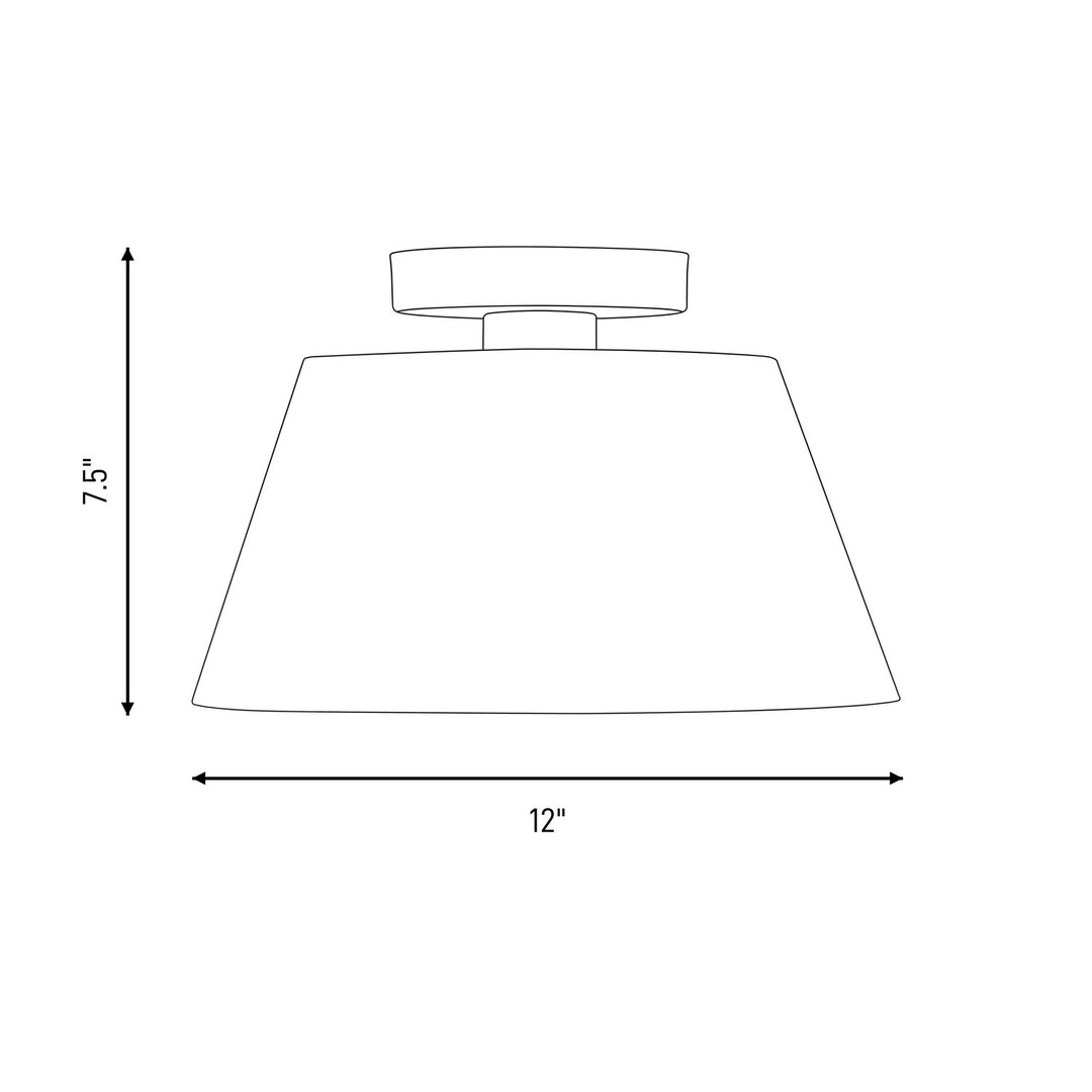 Meridian - M60077MBK - One Light Semi-Flush Mount - Matte Black