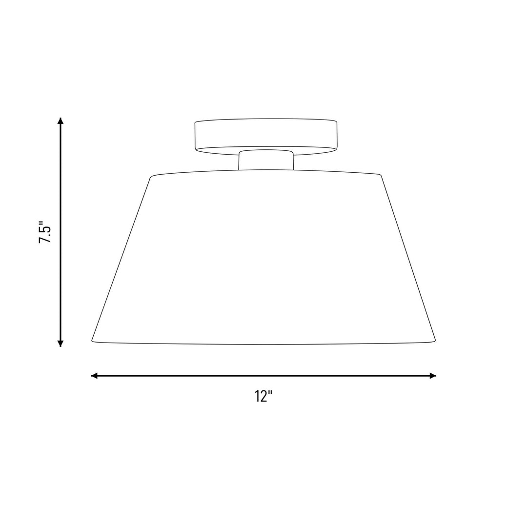 Meridian - M60077NB - One Light Semi-Flush Mount - Natural Brass