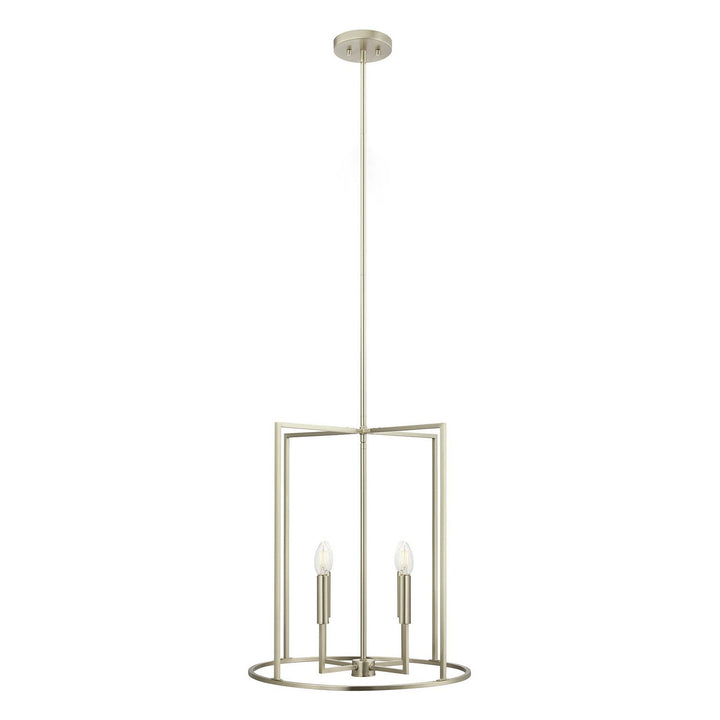 Meridian - M7044BN - Four Light Pendant - Brushed Nickel
