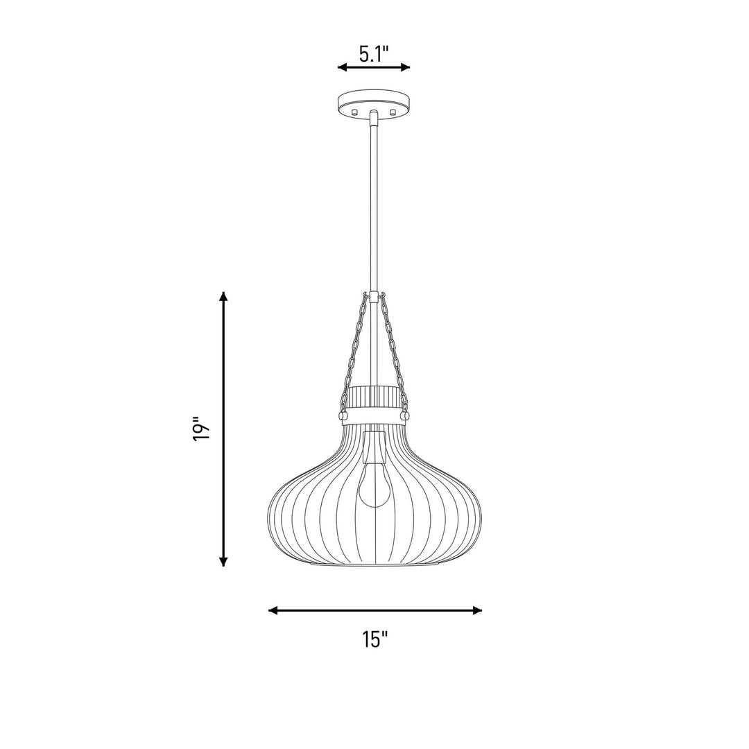 Meridian - M7046MBK - One Light Pendant - Matte Black