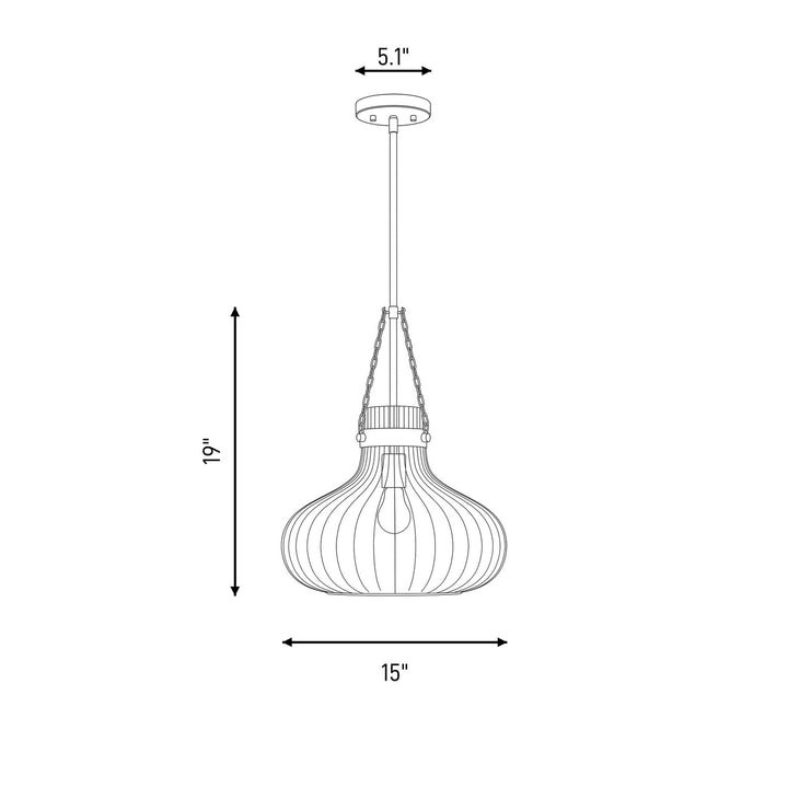 Meridian - M7046MBK - One Light Pendant - Matte Black