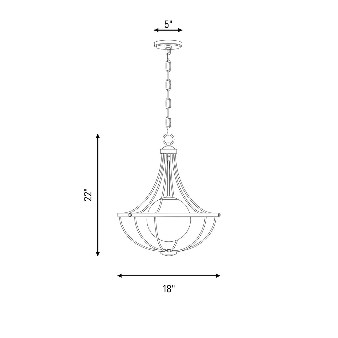 Meridian - M7047BN - One Light Pendant - Brushed Nickel