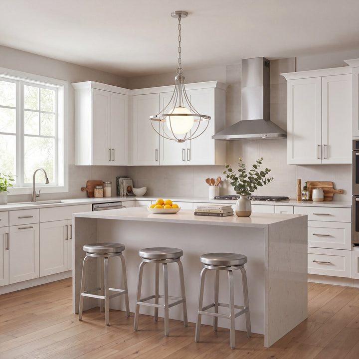Meridian - M7047BN - One Light Pendant - Brushed Nickel